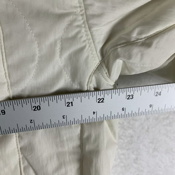 Alpine Design‎ Jacket Women's Large Ivory Cotton Quilted Long Sleeve Pocket 7226 - Picture 4 of 9